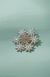 Jjill J.jill Elevated Snowflake Pin In Silvertone Multi