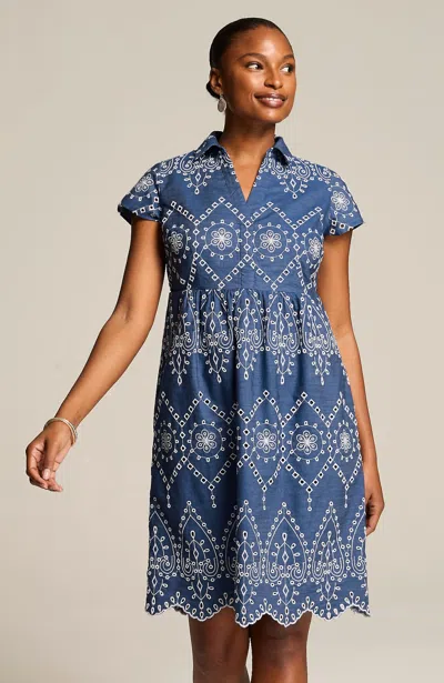 Jjill J.jill Embroidered A-line Shirtdress