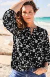 Jjill J.jill Embroidered Eyelet Popover In Black,white