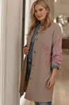 Jjill J.jill Embroidered Plaid Snap-front Jacket In Nutmeg Multi