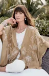 Jjill J.jill Embroidered Tie-front Ruana