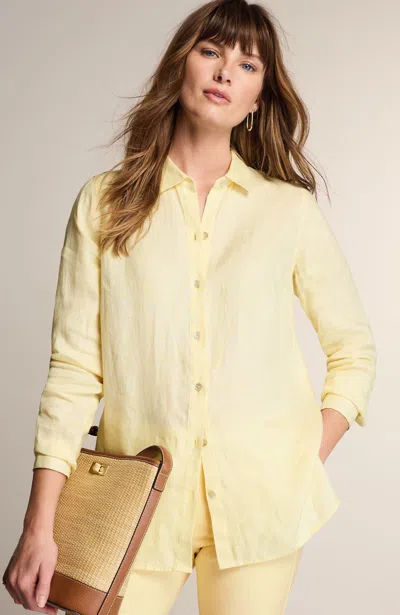 Jjill J.jill Everyday Linen Button-front Shirt In Sunlight