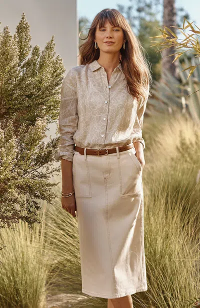 Jjill J.jill Expedition Denim Skirt In Natural