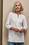Jjill J.jill Eyelet Knit Tunic In White