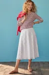 Jjill J.jill Eyelet Midi Skirt In White