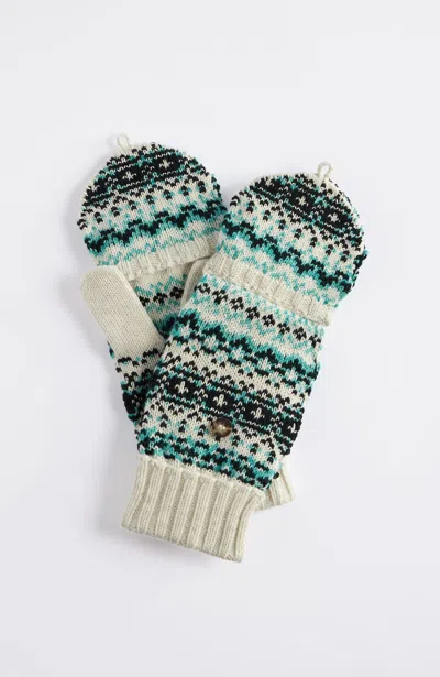 Jjill J.jill Fair Isle Convertible Gloves In Oatmeal Heather Multi