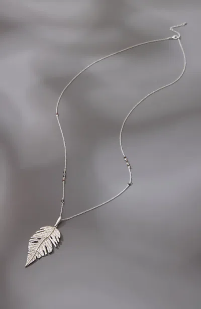 Jjill J.jill Fall Foliage Pendant Necklace In Silver