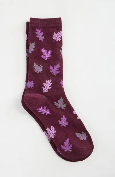 Jjill J.jill Falling Leaves Crew Socks