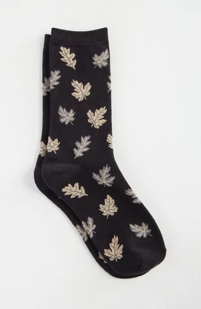 Jjill J.jill Falling Leaves Crew Socks In Multi