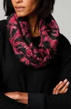 Jjill J.jill Featherweight Infinity Scarf In Black Multi