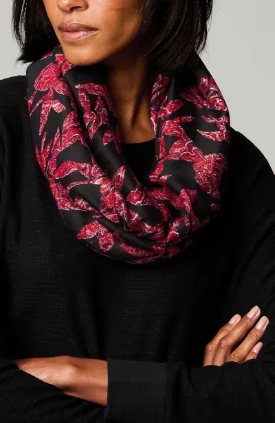 Jjill J.jill Featherweight Infinity Scarf In Black Multi
