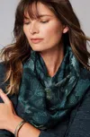 Jjill J.jill Featherweight Infinity Scarf In Dark Teal Multi
