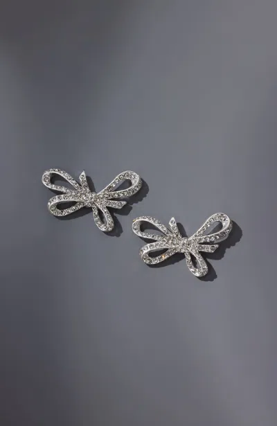 Jjill J.jill Festive Bow Earrings In Silver