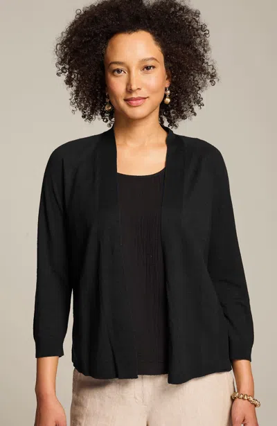 Jjill J.jill Fine-textured-seams Open-front Cardi
