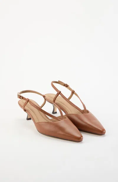 Jjill Fiona Kitten Heels Shoes In Cognac