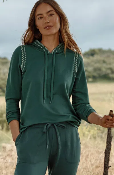Jjill J.jill Fit Embroidered Fleece Hoodie