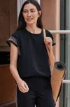 Jjill J.jill Fit French Terry Embroidered Top In Multi
