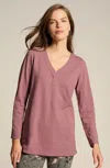 Jjill J.jill Fit French Terry V-neck Tunic In Light Rosebud