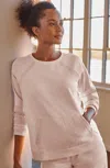 Jjill J.jill Fit Garment-dyed Embroidered Pullover In Light Mauve Mist