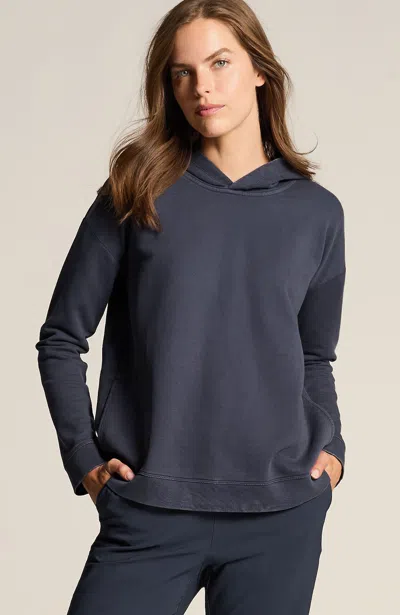 Jjill J.jill Fit Garment-dyed Hoodie In Light Ebony
