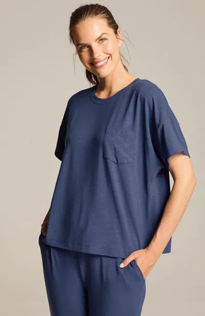 Jjill J.jill Fit Jersey Relaxed Tee In Blue