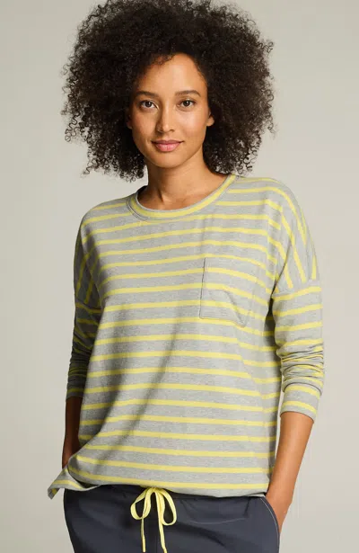 Jjill J.jill Fit Oversized One-pocket Tunic In Grey Heather,goldfinch