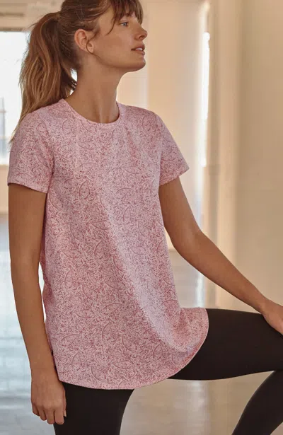 Jjill J.jill Fit Progress Seamed Tunic In Rosebud Brushstroke Paisley