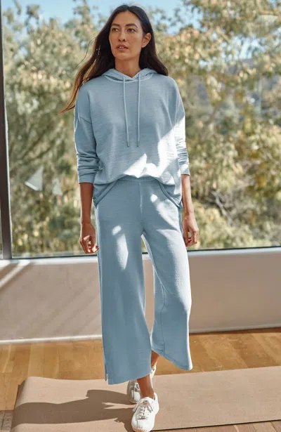 Jjill J.jill Fit Slub-terry Garment-dyed Crops In Light Blue Heron