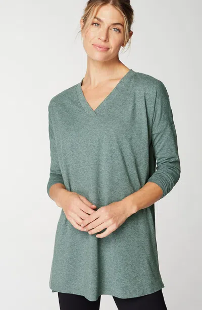 Jjill J.jill Fit Supreme Stretch High-low Tunic In Dark Blue Dusk Multi