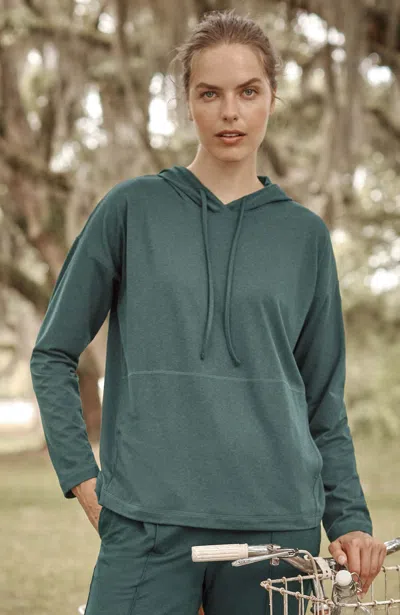 Jjill J.jill Fit Supreme Stretch Seamed Hoodie In Pine Multi