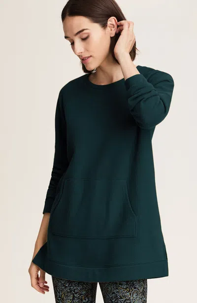 Jjill J.jill Fit Textured Fleece Tunic In Black