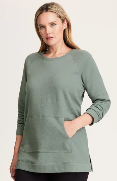 Jjill J.jill Fit Textured Fleece Tunic In Gray