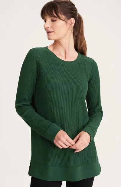 Jjill J.jill Fit Waffle-textured Tunic In Green