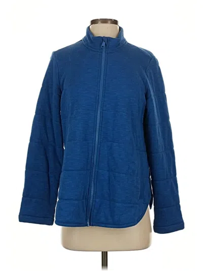 Pre-owned Jjill Fleece Jacket In Blue