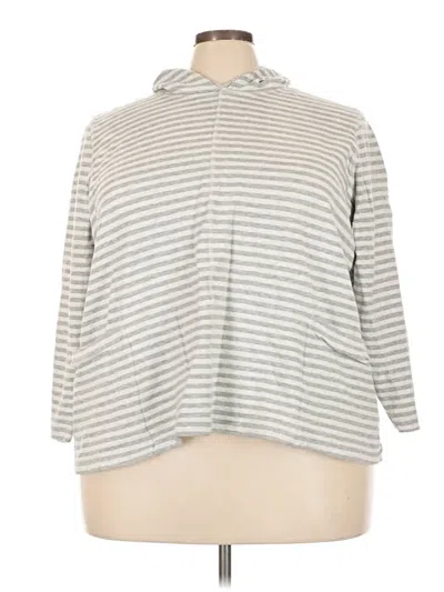 Pre-owned Jjill Fleece Jacket In Gray