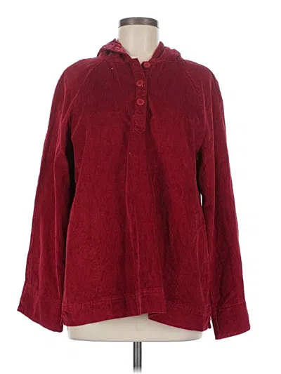 Pre-owned Jjill Fleece Jacket In Red