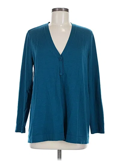 Pre-owned Jjill Fleece Jacket In Teal