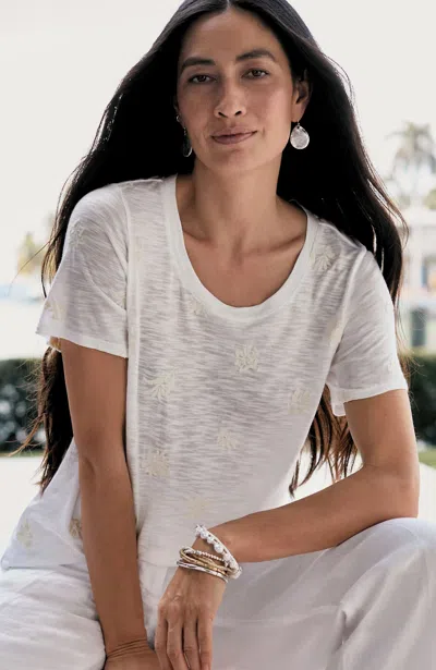Jjill J.jill Floral Embroidered Tee