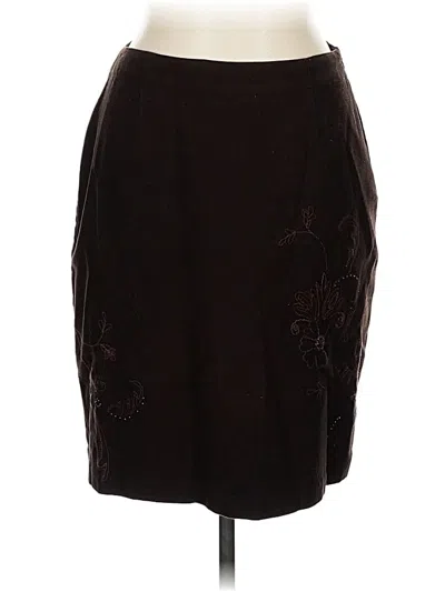 Pre-owned Jjill Formal Skirt In Brown