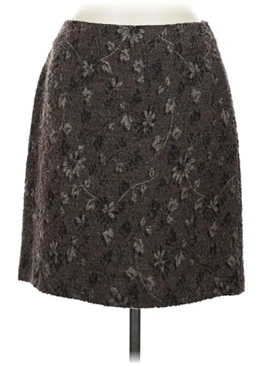 Pre-owned Jjill Formal Skirt In Brown