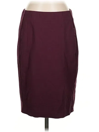 Pre-owned Jjill Formal Skirt In Burgundy