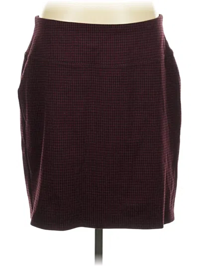 Pre-owned Jjill Formal Skirt In Burgundy