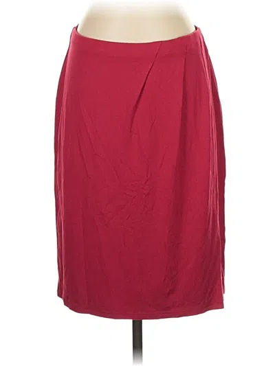 Pre-owned Jjill Formal Skirt In Burgundy