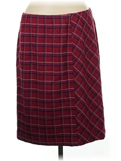 Pre-owned Jjill Formal Skirt In Burgundy