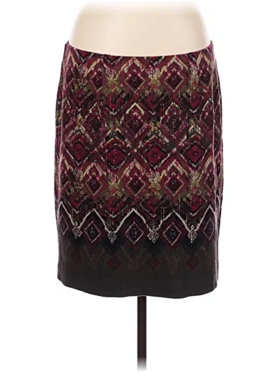 Pre-owned Jjill Formal Skirt In Burgundy