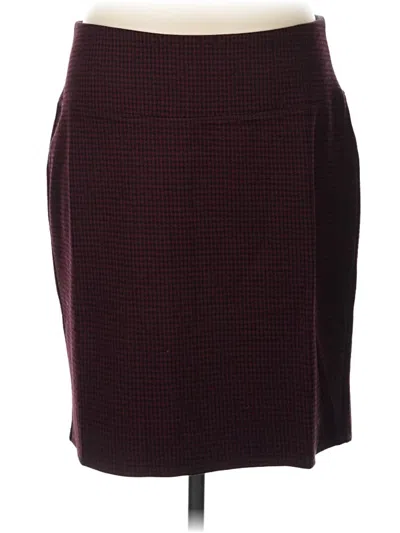 Pre-owned Jjill Formal Skirt In Burgundy