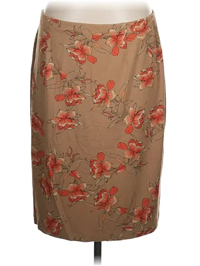 Pre-owned Jjill Formal Skirt In Tan