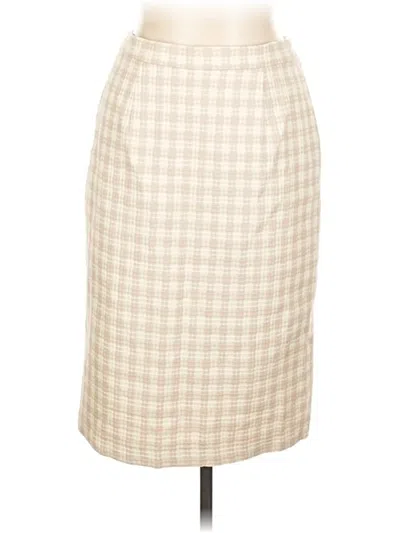 Pre-owned Jjill Formal Skirt In White