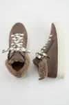 Jjill J.jill Frankie4 Miles Sherpa-lined Sneakers In Dark Taupe Suede