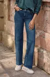 Jjill J.jill Fringe-hem Wide-leg Jeans In Upton Wash